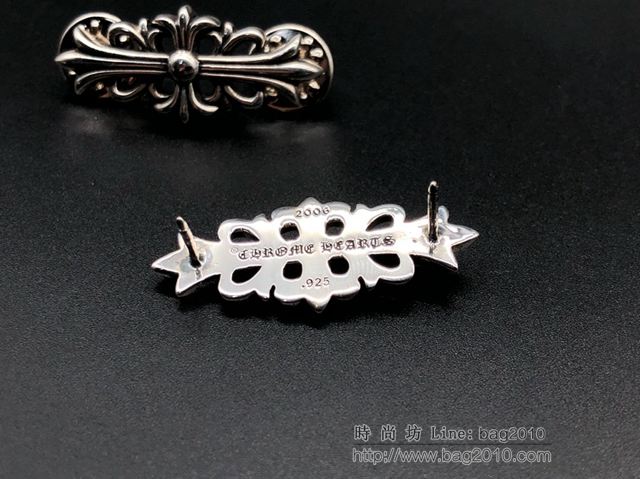 chrome hearts銀飾 克羅心十字薔薇胸針 胸花別針 克羅心925銀別針  gjc1899
